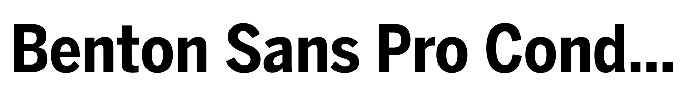 Benton Sans Pro Condensed Bold